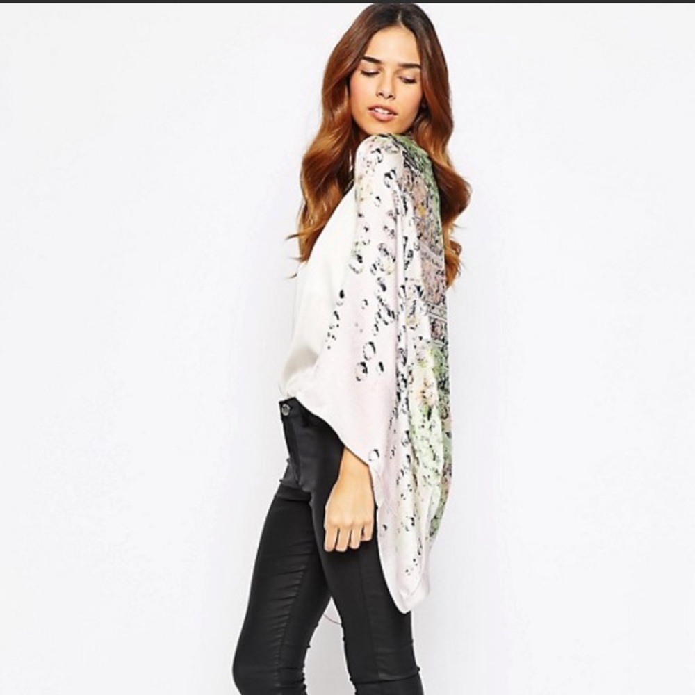 Ted Baker Crystal Droplets Print Cape